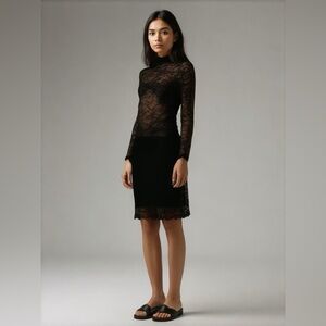 Moda International Women's Black Lace Dress, Size XS